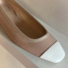 Afbeelding in Gallery-weergave laden, Beige/cognac witte ballerina
