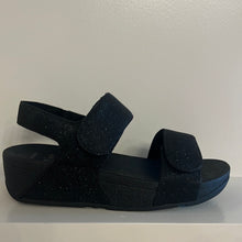 Afbeelding in Gallery-weergave laden, Zwarte fitflop met velcro
