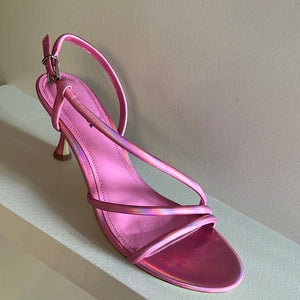 Rose metallic sandaal
